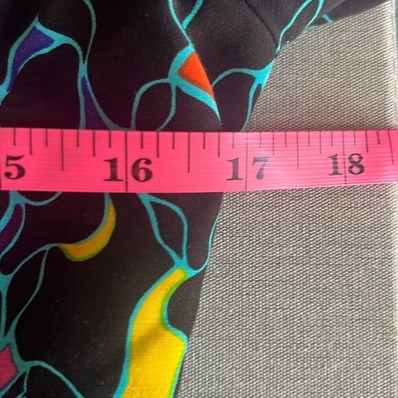 Staud Josephine Black Colorful Logo Print Side Zip Sweetheart Neck Top Blouse 12 - Picture 14 of 15